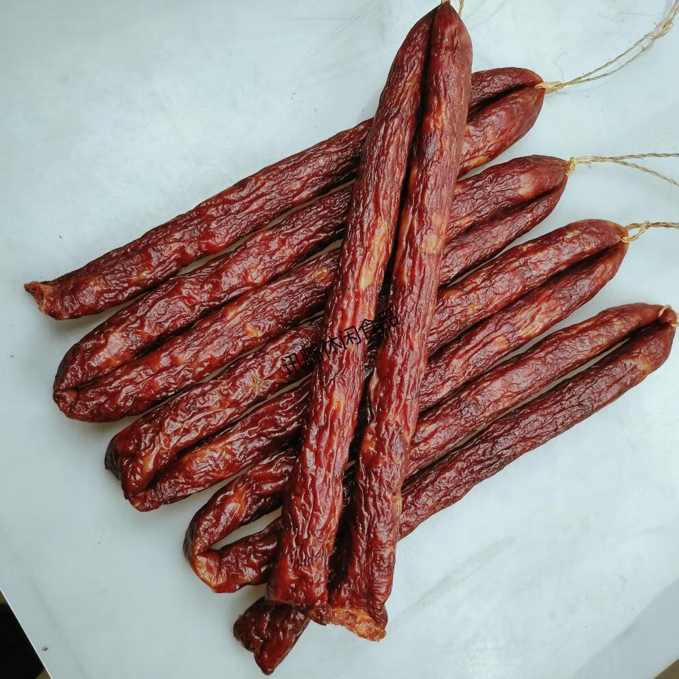 5折湖南特产手工自制麻辣香肠腊肠500克香辣香肠川味麻辣肠烟熏烤肠甜