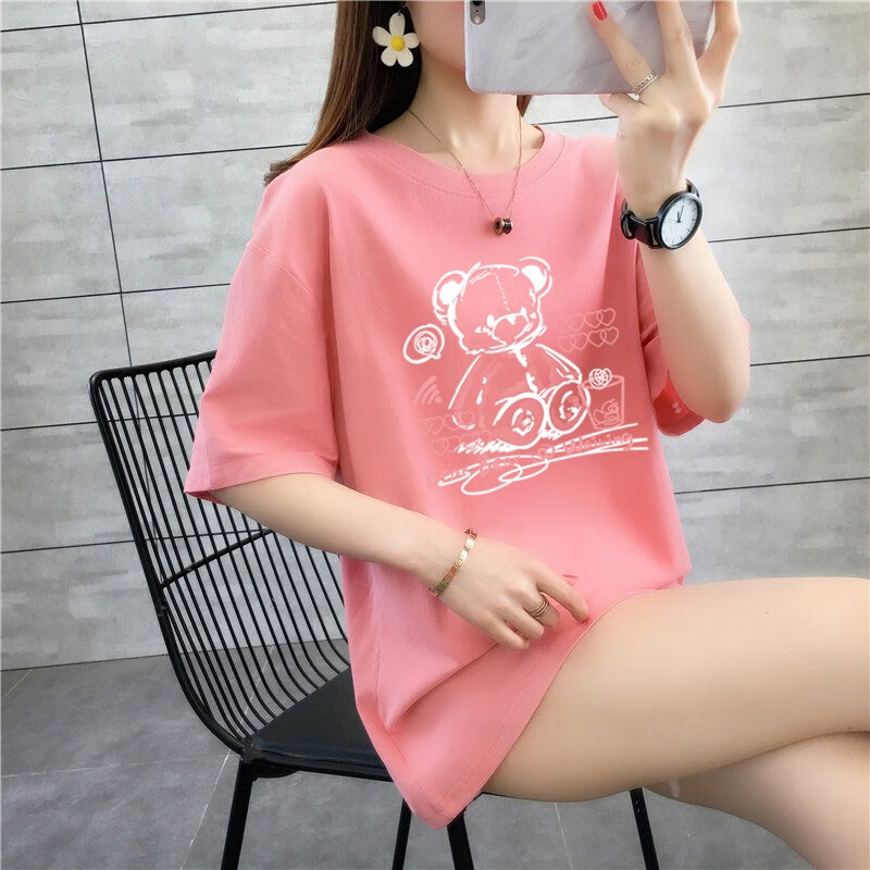 酷依蔻t恤女宽松韩版学生高中生少女初中生女生短袖夏天衣服原宿风