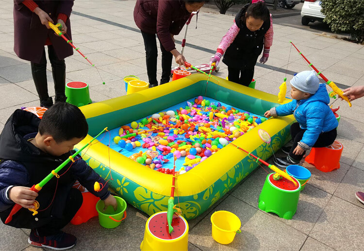 钓鱼池儿童玩具磁性鱼散装假鱼磁铁鱼宝宝戏水小鱼广场塑料鱼 500条散