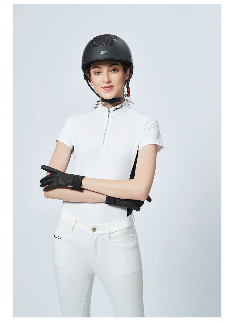 夏季专业马术t恤比赛马术短袖女马术服装速干透气骑马t恤薄夏季马术
