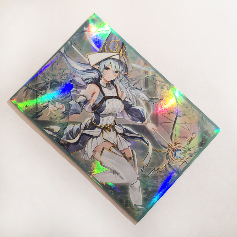 卡套游戏王妹套圣殿的水遣牌套高清卡片保护套官套材质63x90闪套生日