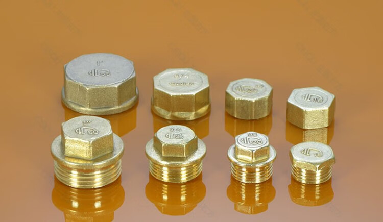 四分丝堵铜配件堵塞封4分管帽冷热水龙头内外牙进水口水管 4分铜堵头