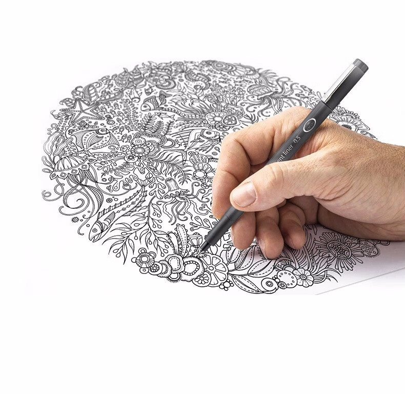 德国staedtler施德楼针管笔学生用绘图笔防水耐水性勾线笔手绘针笔