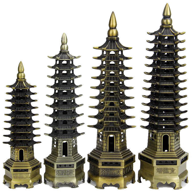 文昌塔文昌塔摆件九层13层书房工艺品礼品事业十三层合金男孩女孩客厅