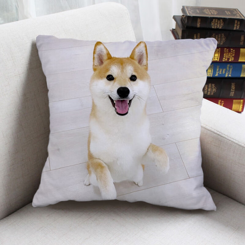 狗头表情包抱枕狗头抱枕柴犬汪星人搞怪表情包单身狗靠枕神烦狗男生