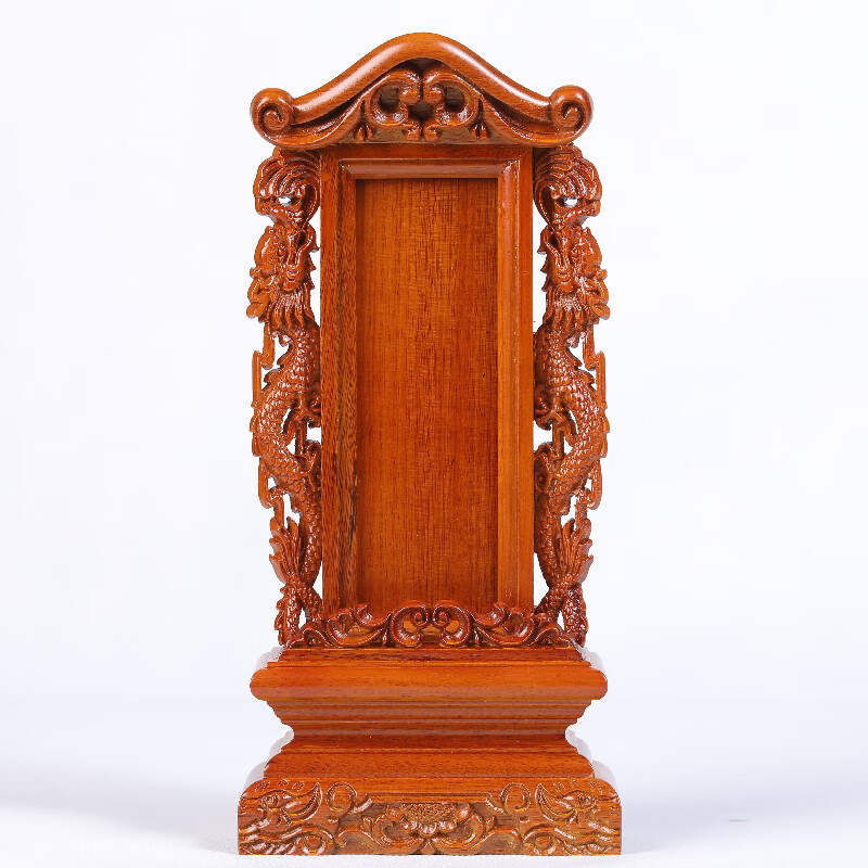 适用于实木祖先牌位独特天然红木描金多款家用祖宗神位寺庙祠堂红木色