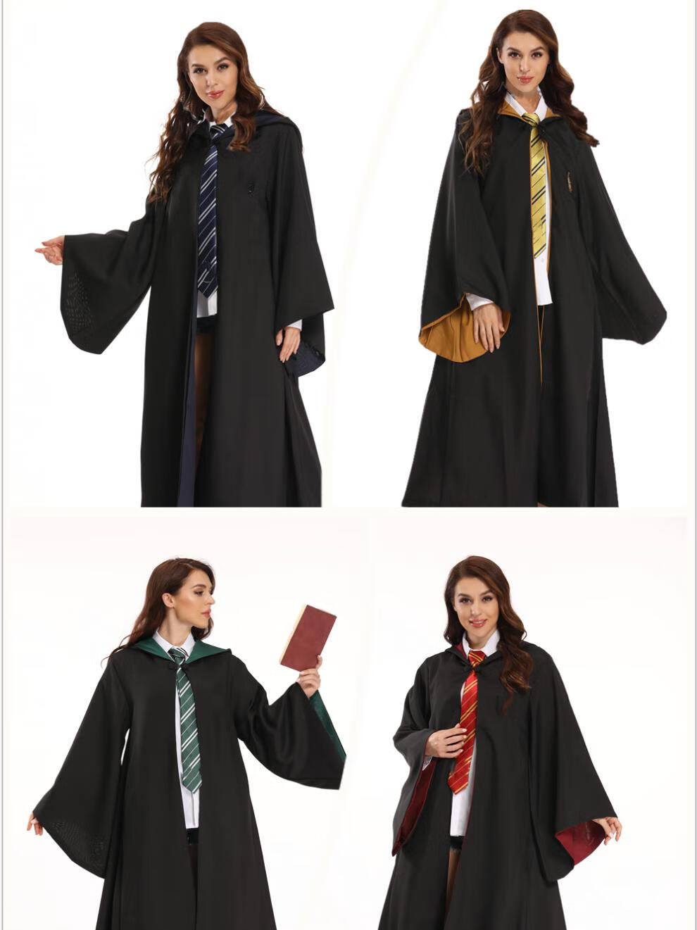 哈利波特服装环球影城巫师袍斯莱特林魔法袍斗篷格兰芬多哈利魔法袍