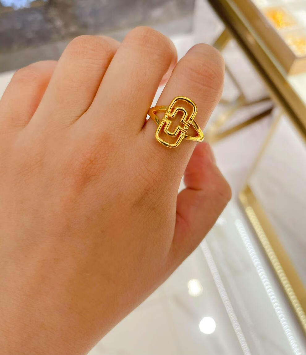 1g时尚回形针戒指【图片 价格 品牌 报价】-京东