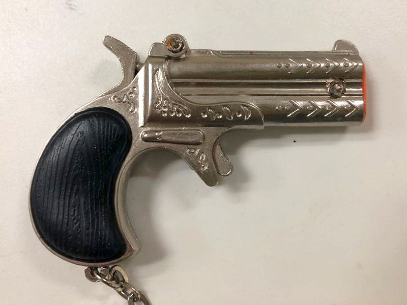 迪士尼Φ品牌官方旗舰新款袖珍迷你金属小德林杰纸炮枪单发响钥匙扣