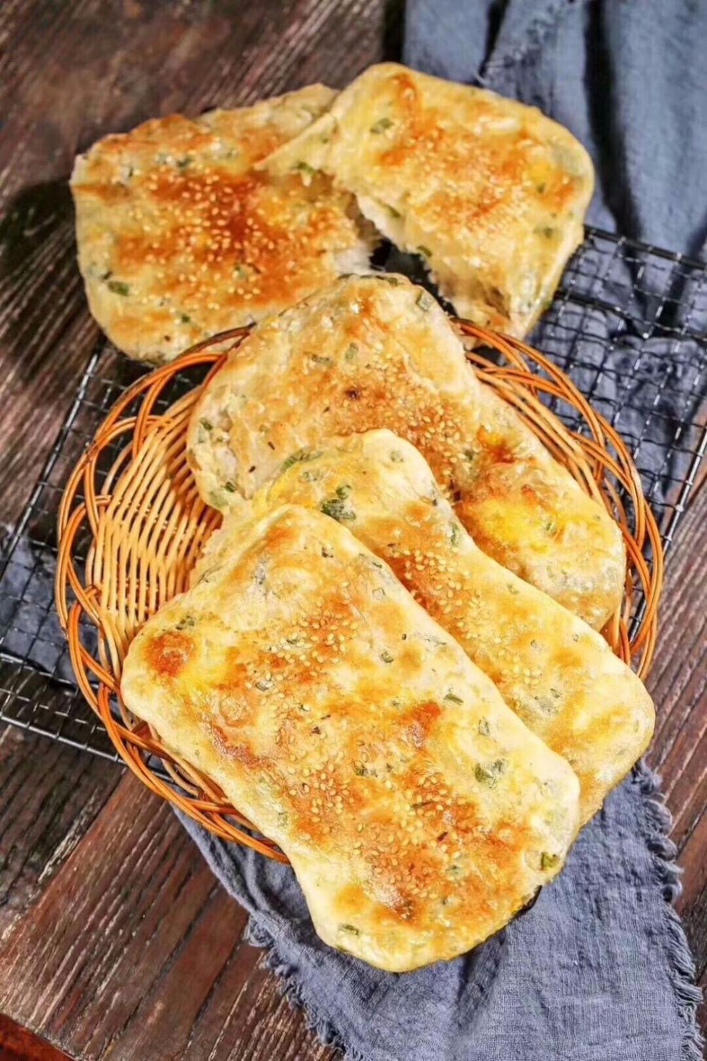 正宗淮南牛肉汤烧饼油酥烧饼半成品碳烤葱油饼烤箱油酥烧饼坯商用 60