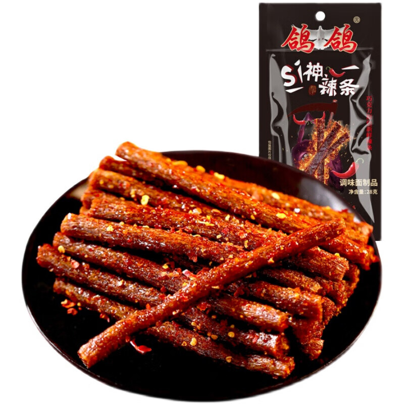 鸽鸽新鲜死神辣条特辣爆辣辣味食网红魔鬼变态辣超辣小面筋辣片香辣味