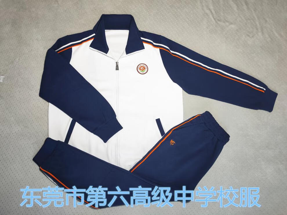 2022新款东莞市第六中学校服六中高中夏装t恤长裤运动服t六中男短袖