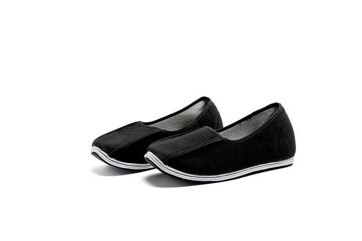 唐装鞋子男新款翘头汉服鞋古装影视鞋千层底布鞋复古方头鞋单鞋黑色偏