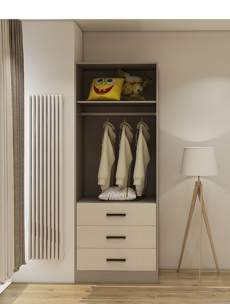美树美画北欧小衣柜家用卧室小户型08米2门收纳立柜现代简约双开门储