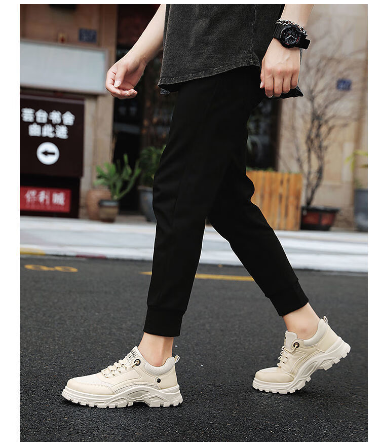 冬季新款老爹鞋男休闲透气运动飞织鞋韩版潮流百搭网面厚底板鞋潮lx