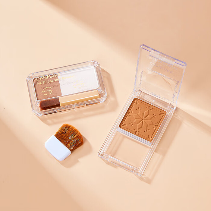 丝幕canmake井田双色立体修容粉饼女鼻影阴影侧影高光粉送女友日本