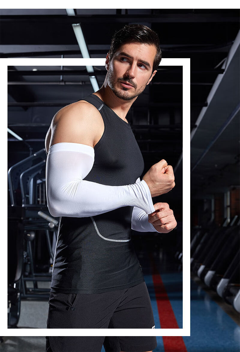 畅印 夏季冰丝防晒袖套冰爽男士冰袖男士纯色大码宽松加长男款防晒