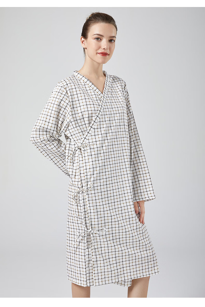 容易脱的病号服长款病号服女系带易穿脱病人睡衣男医院病号大褂患者