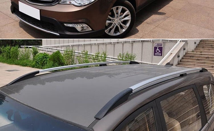 架铝合金免打孔低配加装专用原厂车顶货架行李架宝骏730银色粘安装