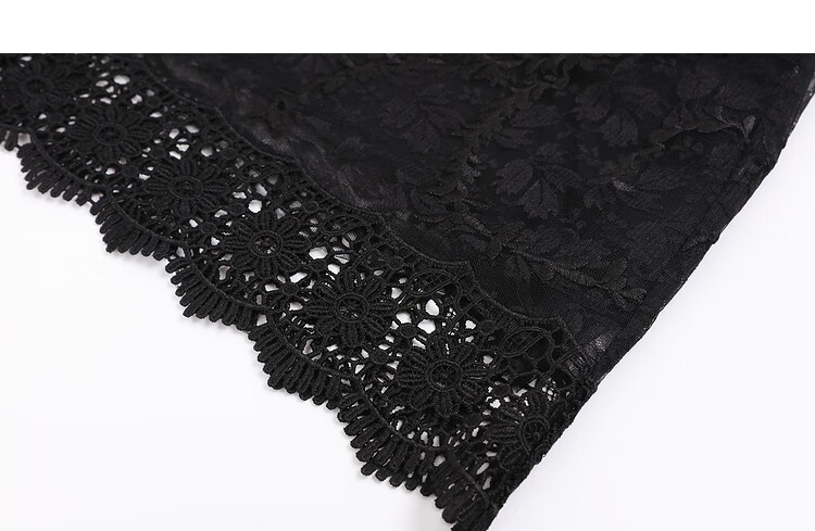 恩裳cover夏款2022显瘦坑条罗纹钉珠拼接立体绣花面料针织连衣裙 黑色