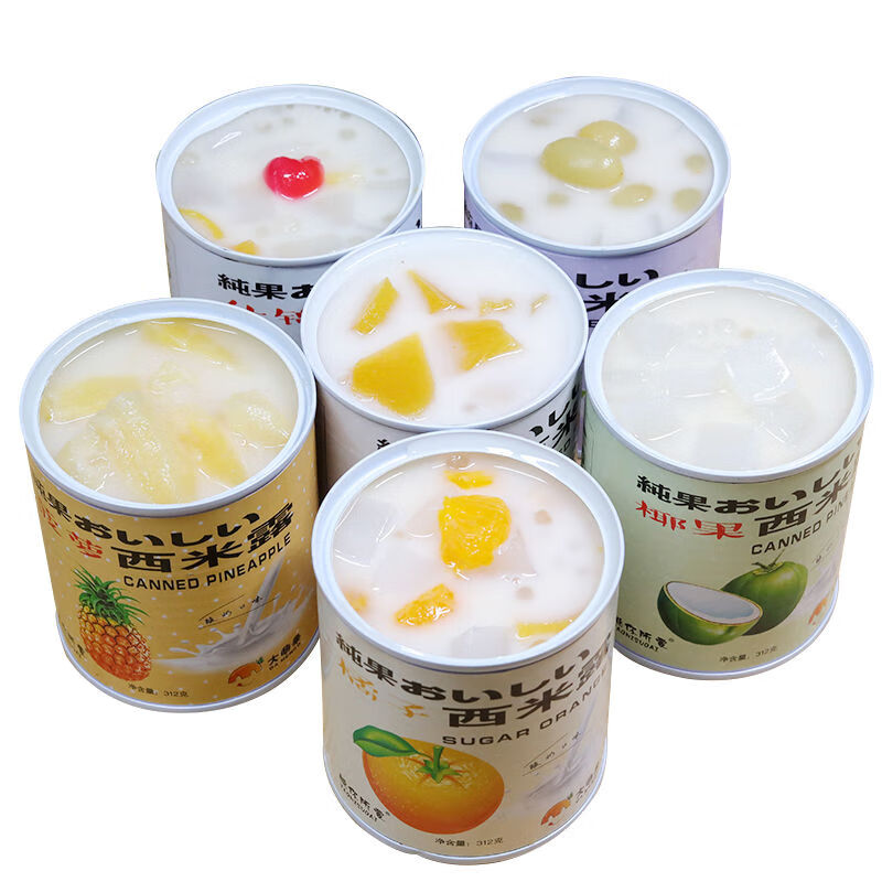 西米露萌砀酸奶水果罐头312g*3/6