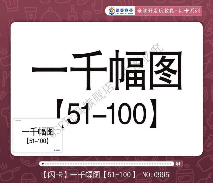 千幅图早教闪卡联想记忆故事串联卡片右脑开发训练七田式1000图卡