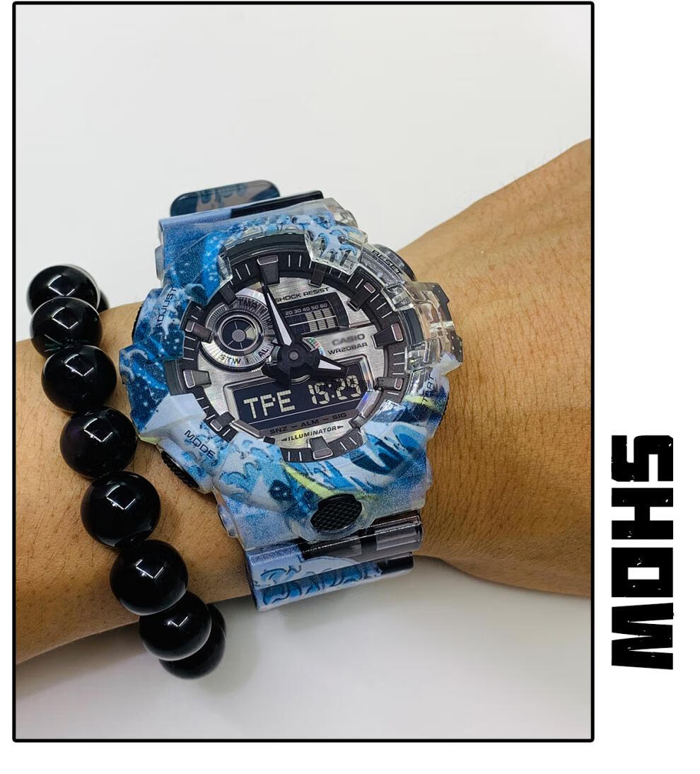 适配卡西欧冰韧表带 卡西欧ga700冰刃表带替换透明冰韧ga710神奈川小