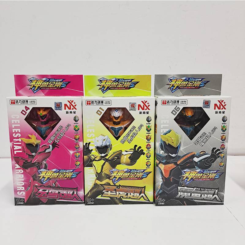 变形机器人超能晶甲男孩六合体大超人召唤器圣虎超人至林聪32cm声光款