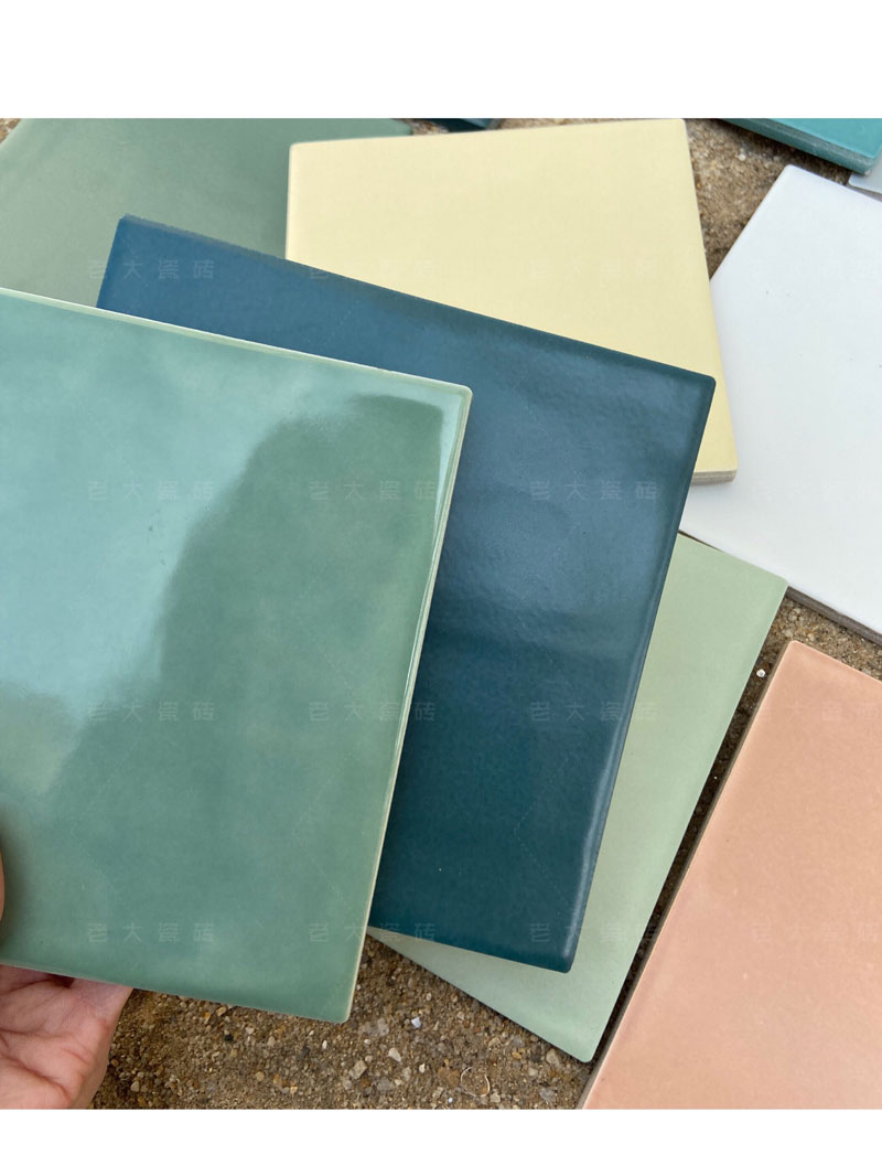 摩洛哥复古彩色小方砖卫生间餐厅厨房咖啡厅阳台全瓷150x150瓷砖 哑光