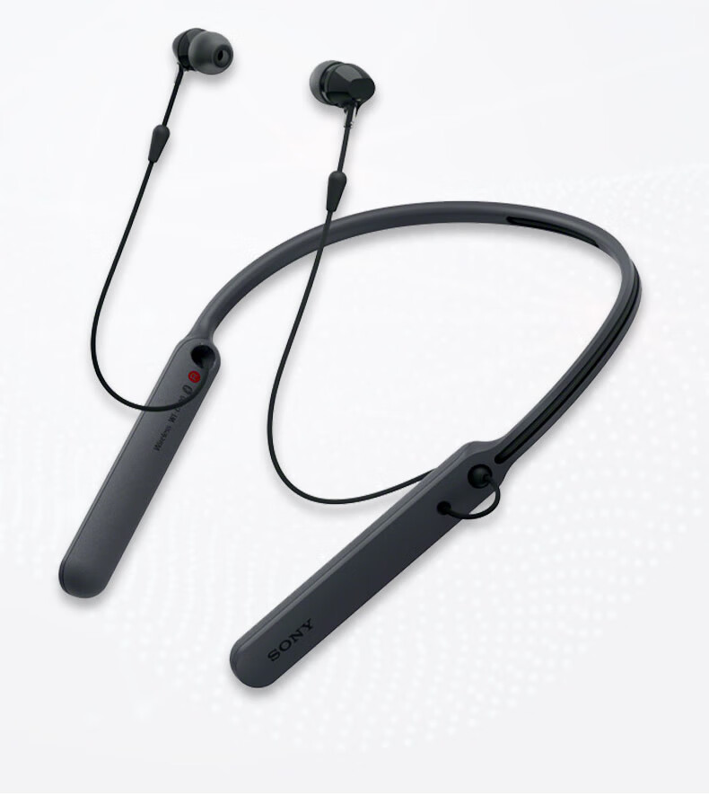 索尼sonywic400颈挂入耳式无线蓝牙耳机挂脖式立体声低音适用于苹果