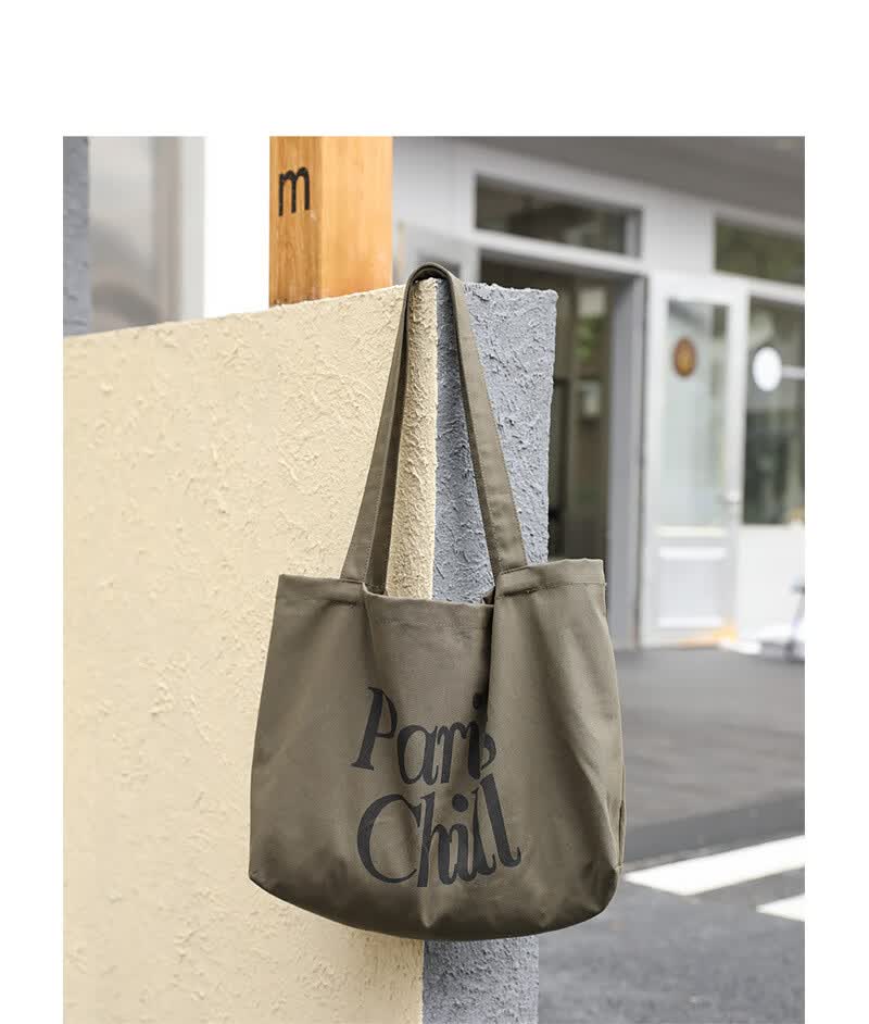 大学生日常帆布袋手提袋简约慵懒风韩系小众手提帆布包女复古布袋百搭