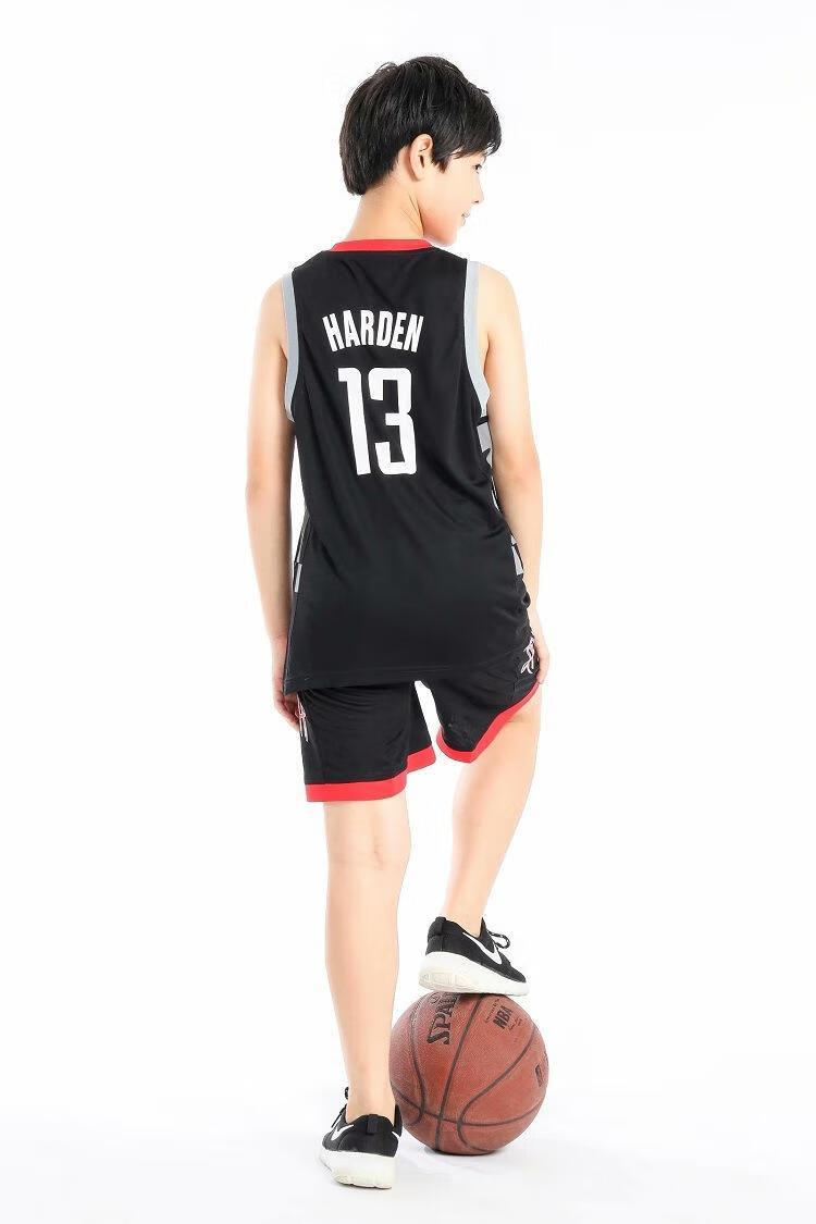 nba13号哈登儿童版球衣男孩幼儿款篮球服套装男童小孩小童 哈登白色 s