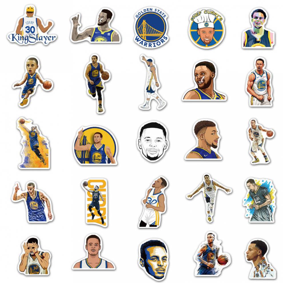 nba球星贴纸 250张nba球星贴纸詹姆斯欧文库里篮球手机行李箱贴 50张