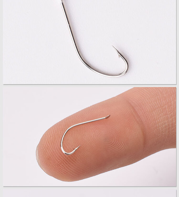 f白狐鱼钩散装有倒刺红虫长柄钩野钓鲫鱼鲤鱼钩不跑鱼垂钓渔具用品音