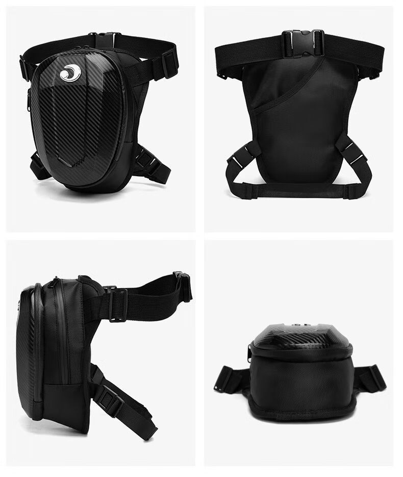摩托车骑行腿包男机车装备防水便携斜跨包多功能户外运动腰包女潮碳纤