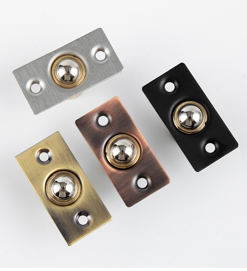 纯铜门碰珠卡扣式宾馆kvt专用顶珠弹簧不锈钢暗木门隐形门碰珠锁捷角