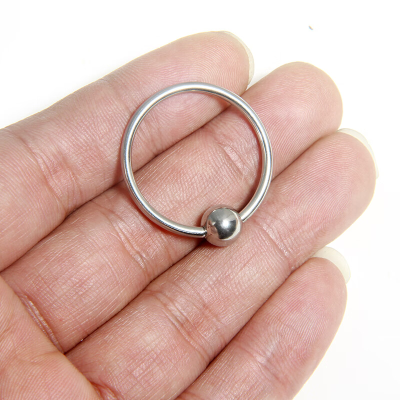 特大 钛钢pa卡球环环贞洁锁乳环男女士阴环无须工具穿刺饰品 2毫米粗