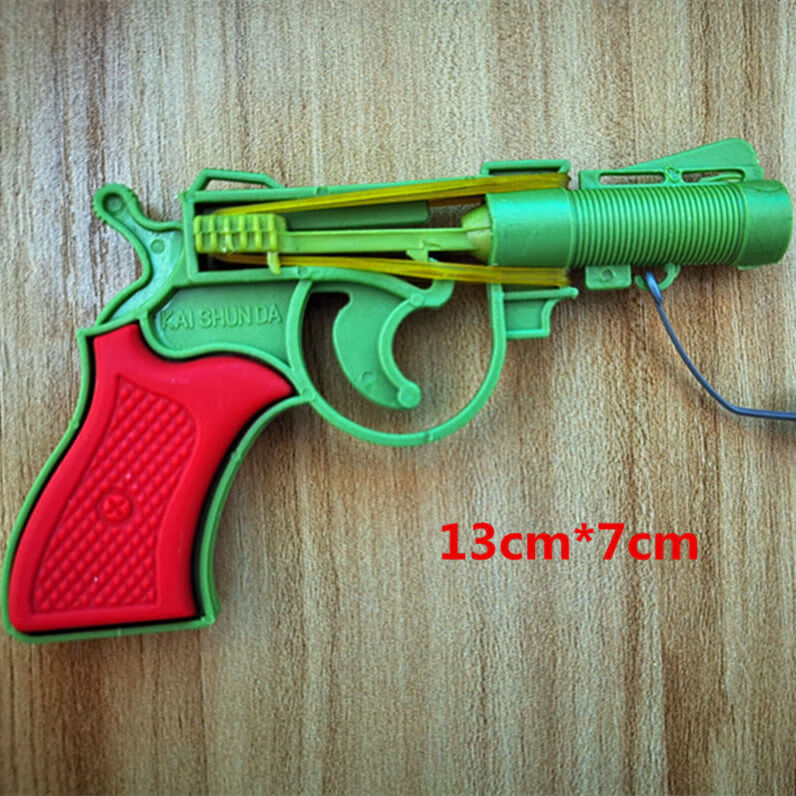 噼啪枪儿时经典怀旧咚咚枪橡皮筋枪放纸团打空玩具枪可发射模型简易款