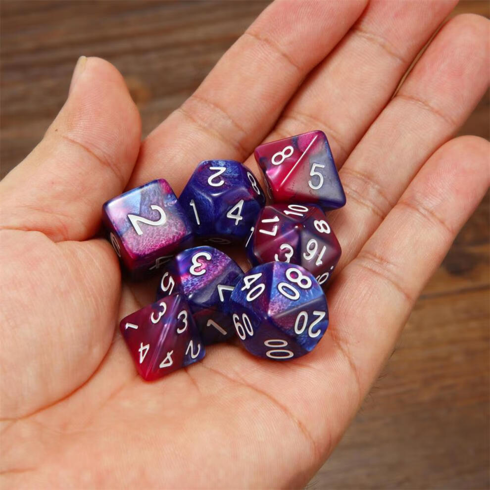 u多面骰子coc桌游跑团trpg克苏鲁多面色子龙与地下城dnd骰子20面音然