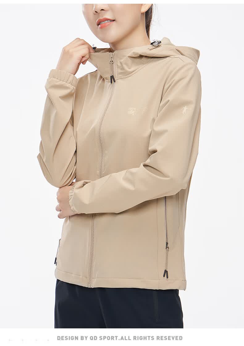 【商场同款】乔丹运动风衣女2020秋季新款连帽梭织风衣女子拉链式轻便