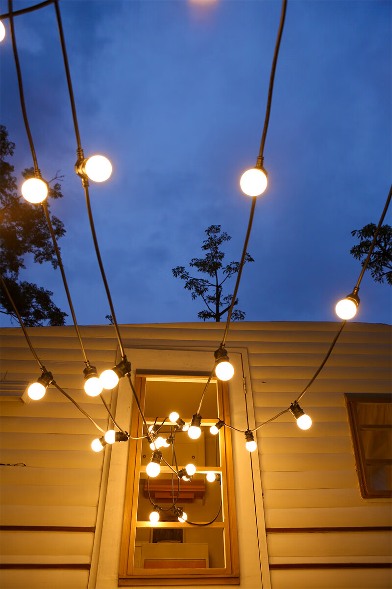 2021新品户外彩灯闪灯串灯防水led挂灯阳台装饰花园布置庭院装饰灯泡