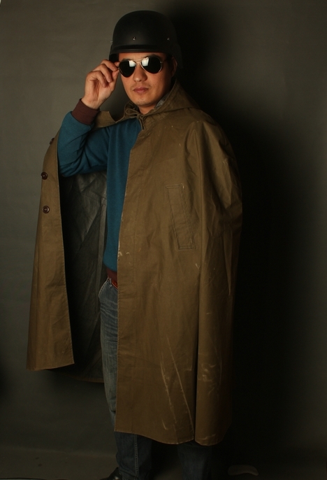 苏联雨衣苏军披风军迷收藏65式斗篷雨衣老库存雨披水衣防雨双面多用