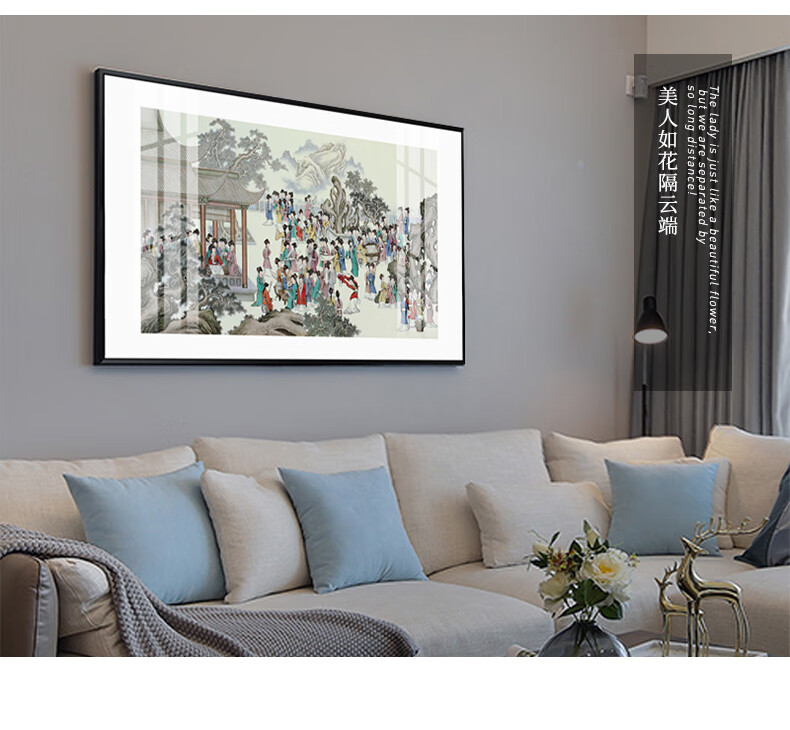 百鱼图百子图富贵百鸟图百鹤书房客厅装饰画风水大气百虎图 f-百马图