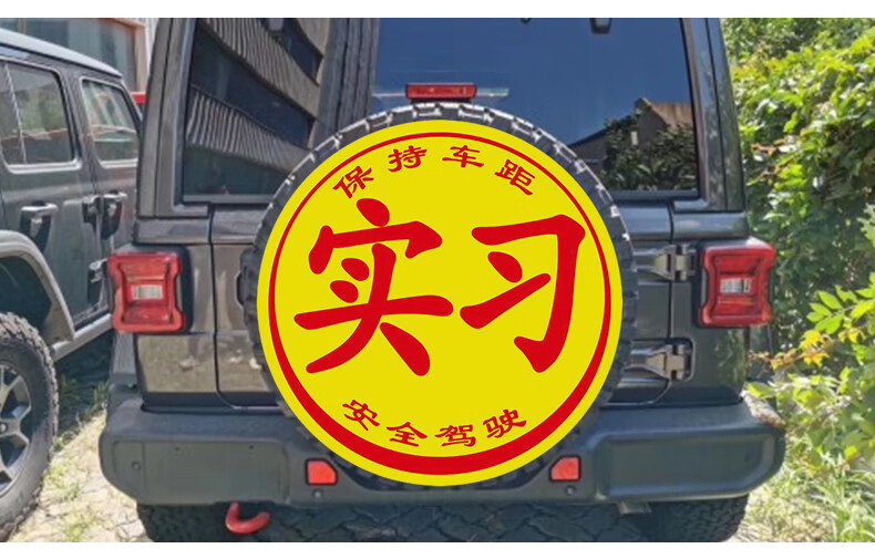 实习车贴超大新手上路女司机加大版实习超大特大实习标志大号网红车贴