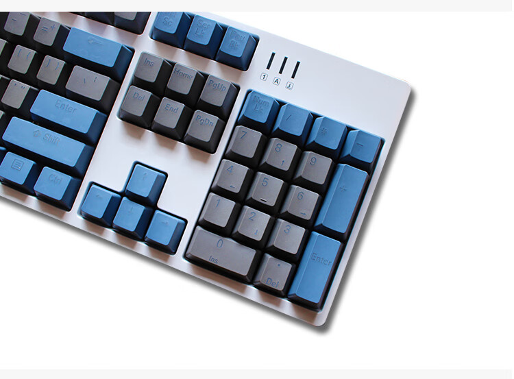 利奥博德 捕获者键帽oem高度 pbt双色透光蓝灰filco108机械 米白色