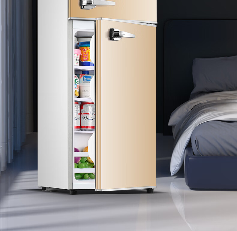 冰熊bingxiong小双门冰箱小型家用迷你电冰箱节能宿舍冷藏冷冻电冰箱