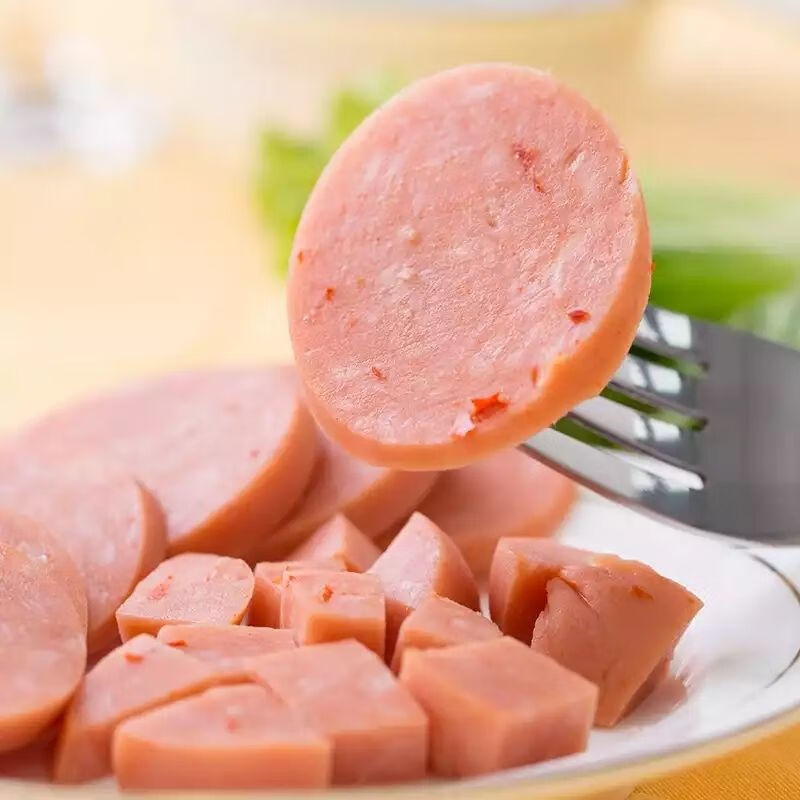 q趣火腿肠80g蘑菇风味孜然烧烤香肠qq肠休闲肉制品泡面小零食q香80克