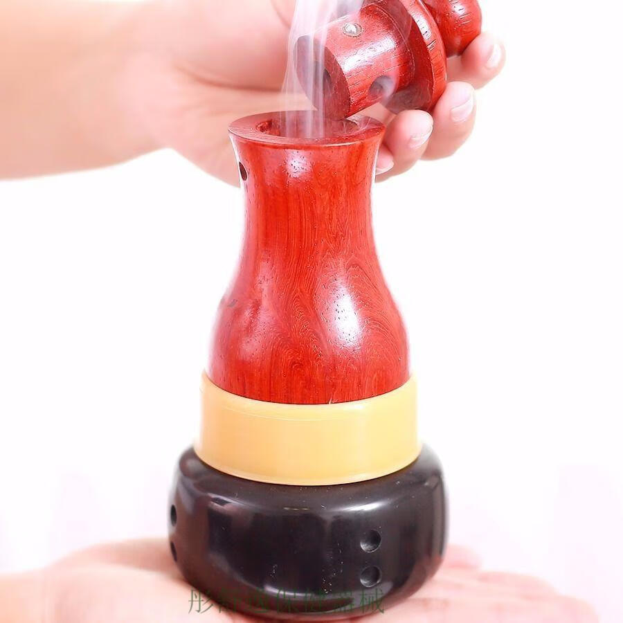 jd健康砭石艾灸罐随身灸无烟小儿推拿通阳罐抚养艾灸仪家用温灸罐红木