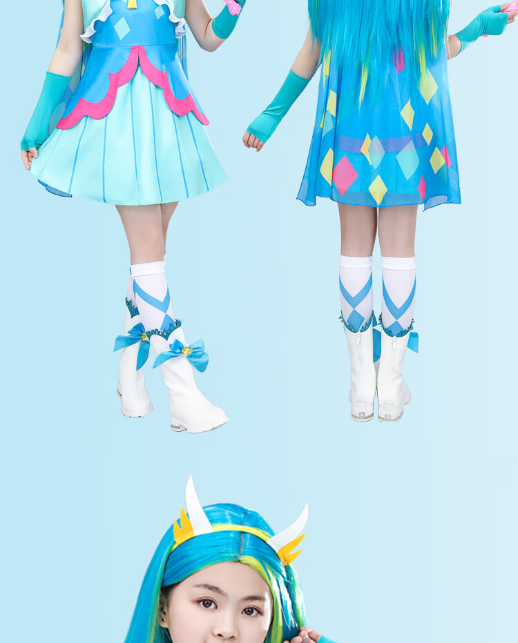 小魔仙服装娜希雅公主裙啦啦魔法海萤堡新款送玩具cos服装 娜希雅衣服