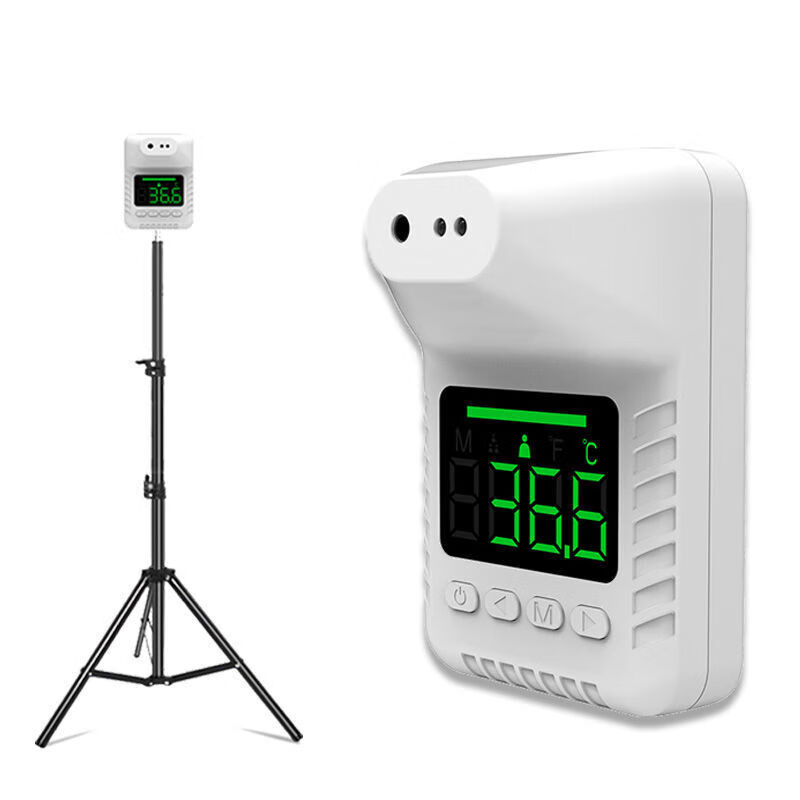 jd健康k9全自动测温仪高精度接触式固定探热枪壁挂式温度计语音播报